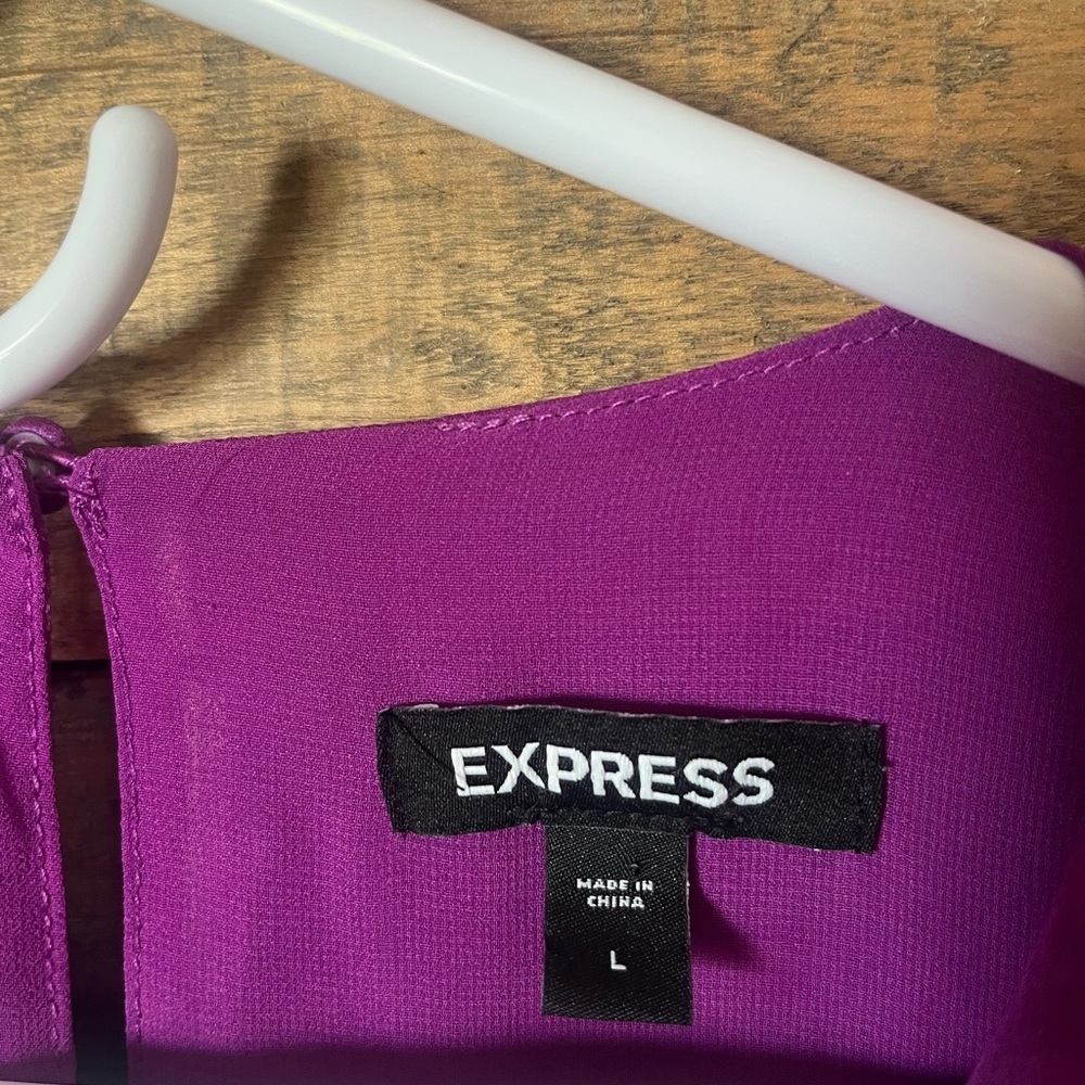 Express Vibrant Purple Blouse - Picture 3 of 7